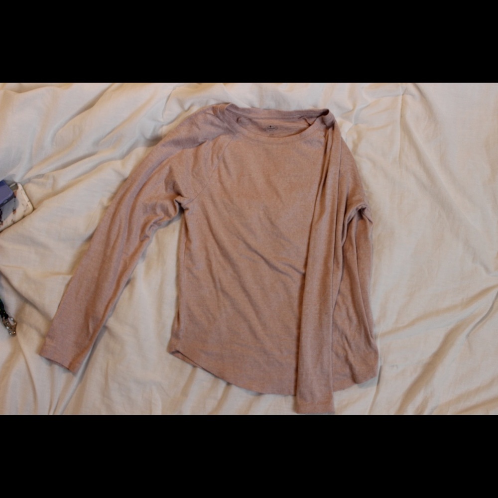 light pink long sleeve shirt